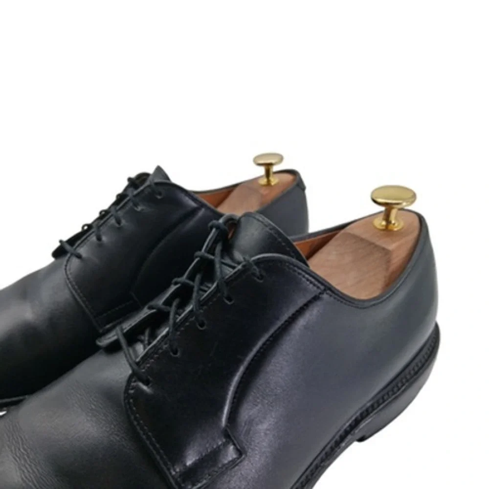 Allen Edmonds Leeds Shoes Mens Size 10.5 E Black Leather Derby Made In USA